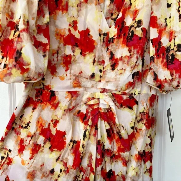 DKNY V Neck Maxi A Line Dress - Picture 6 of 16